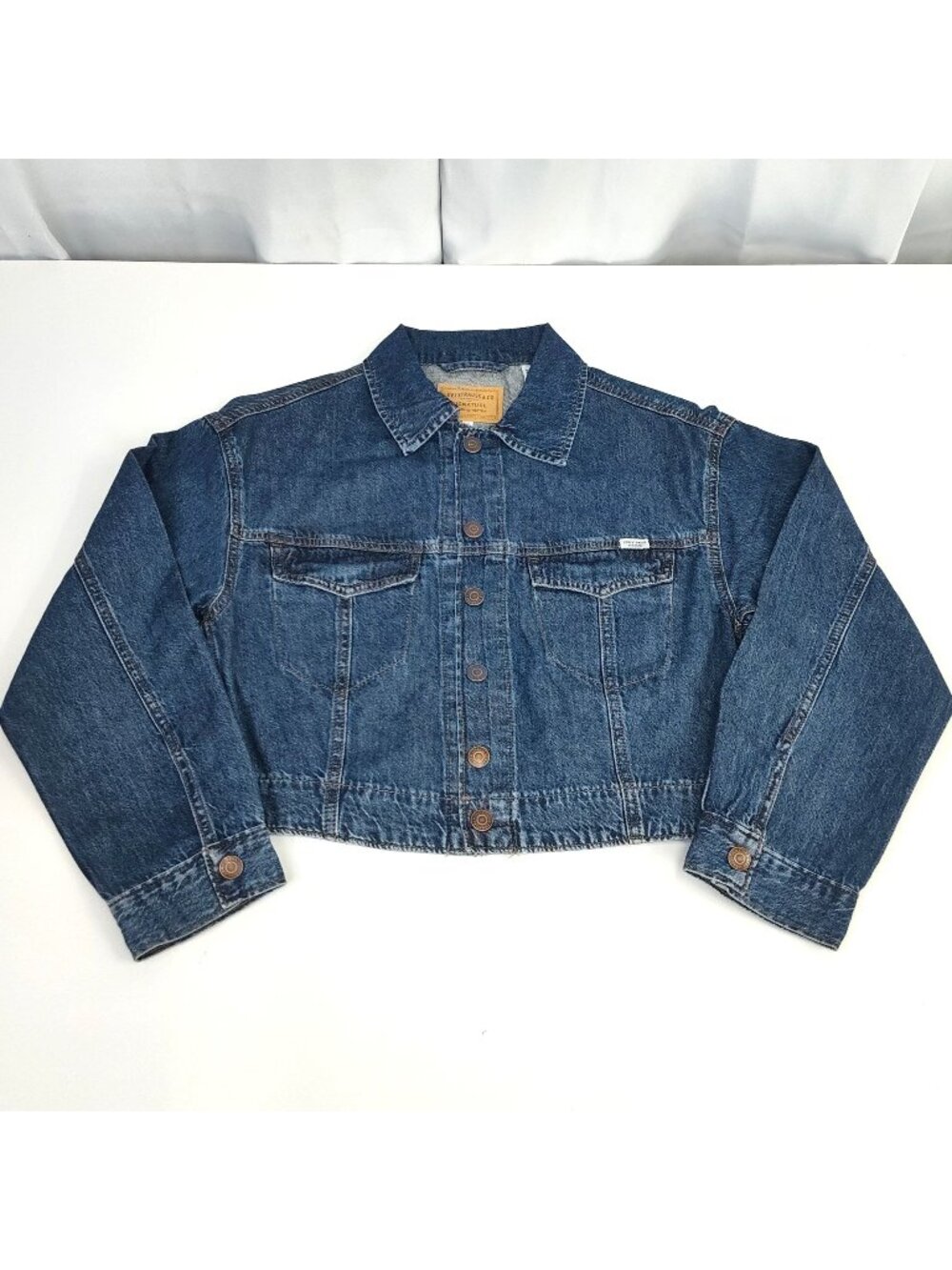 Levi Strauss Signature Easy Trucker Denim Jacket Relaxed Fit Cotton Women XS NWT